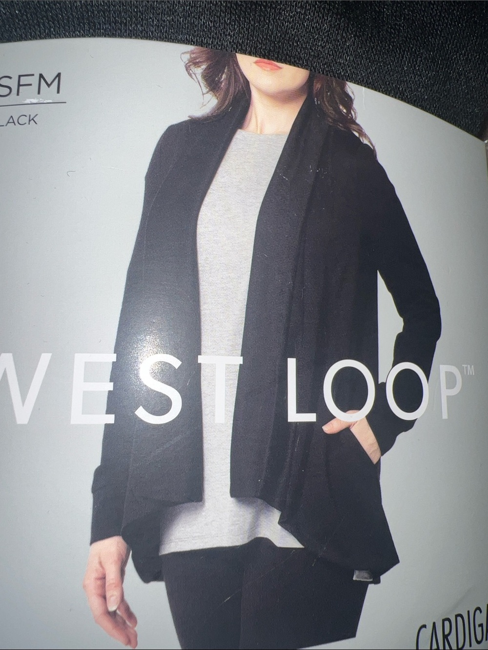 NWT Women’s West Loop Black OSFM long sleeve Cardigan
